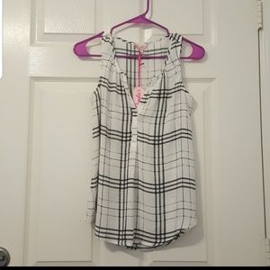 Black and White Blouse